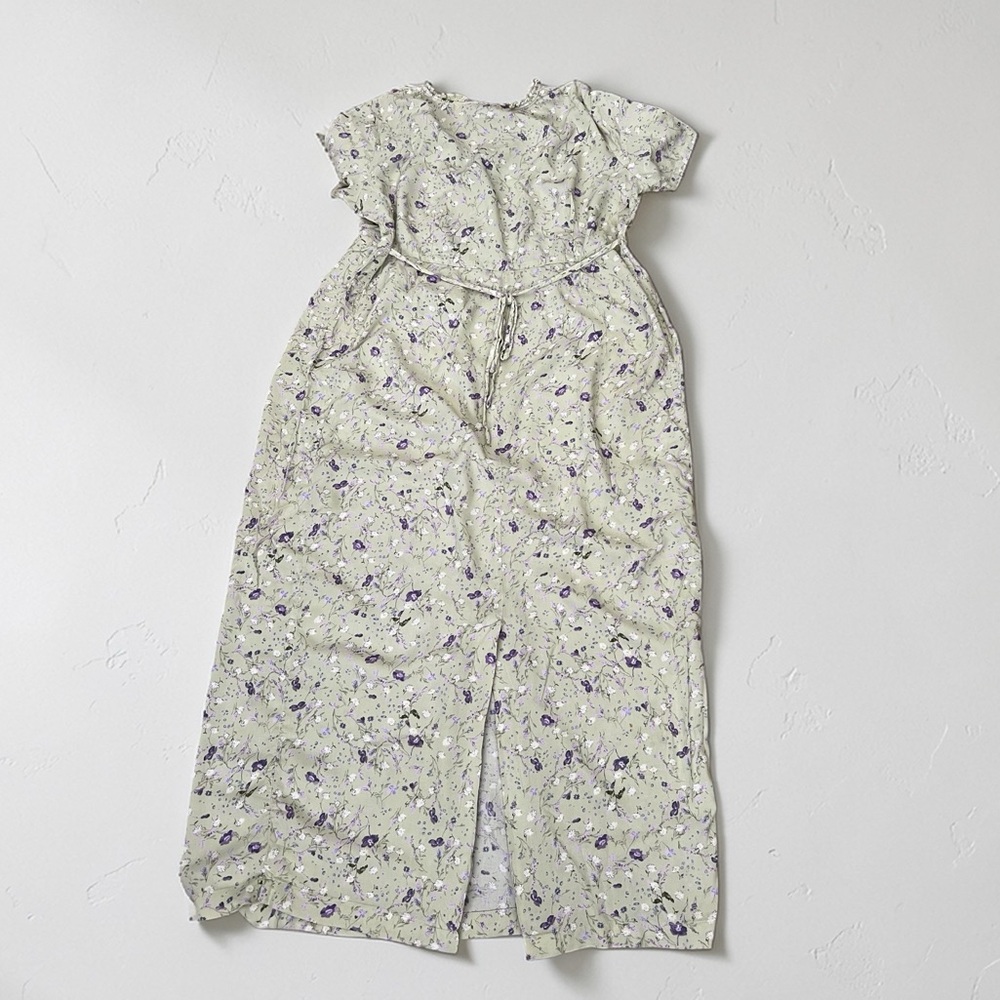 Motherhood Maternity Floral V-Neck Maxi Dress in Light Sage - M - Picture 3 of 5